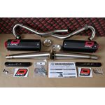 DMC Force-4 Twin Megaphone Comp dual Exhaust YAMAHA RAPTOR 700 2006-20142