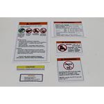 6 piece Yamaha warning decals stickers labels Raptor Blaster BANSHEE2