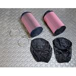 2 x NEW Banshee KN style air filter OUTERWEARS fits stock or 35mm style pods