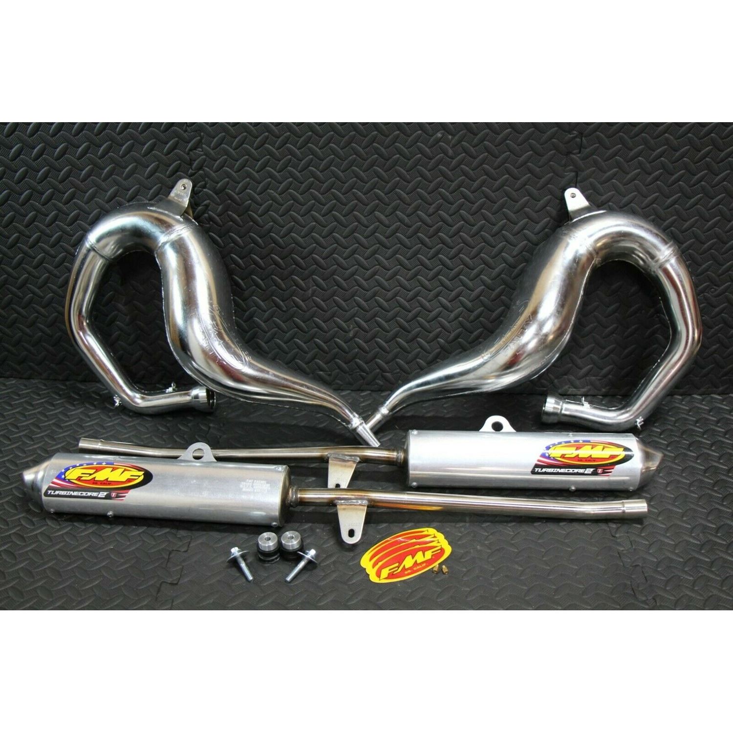 Fmf Fatty Exhaust Pipes Turbine Core Spark Arrestor Silencers Yamaha Banshee