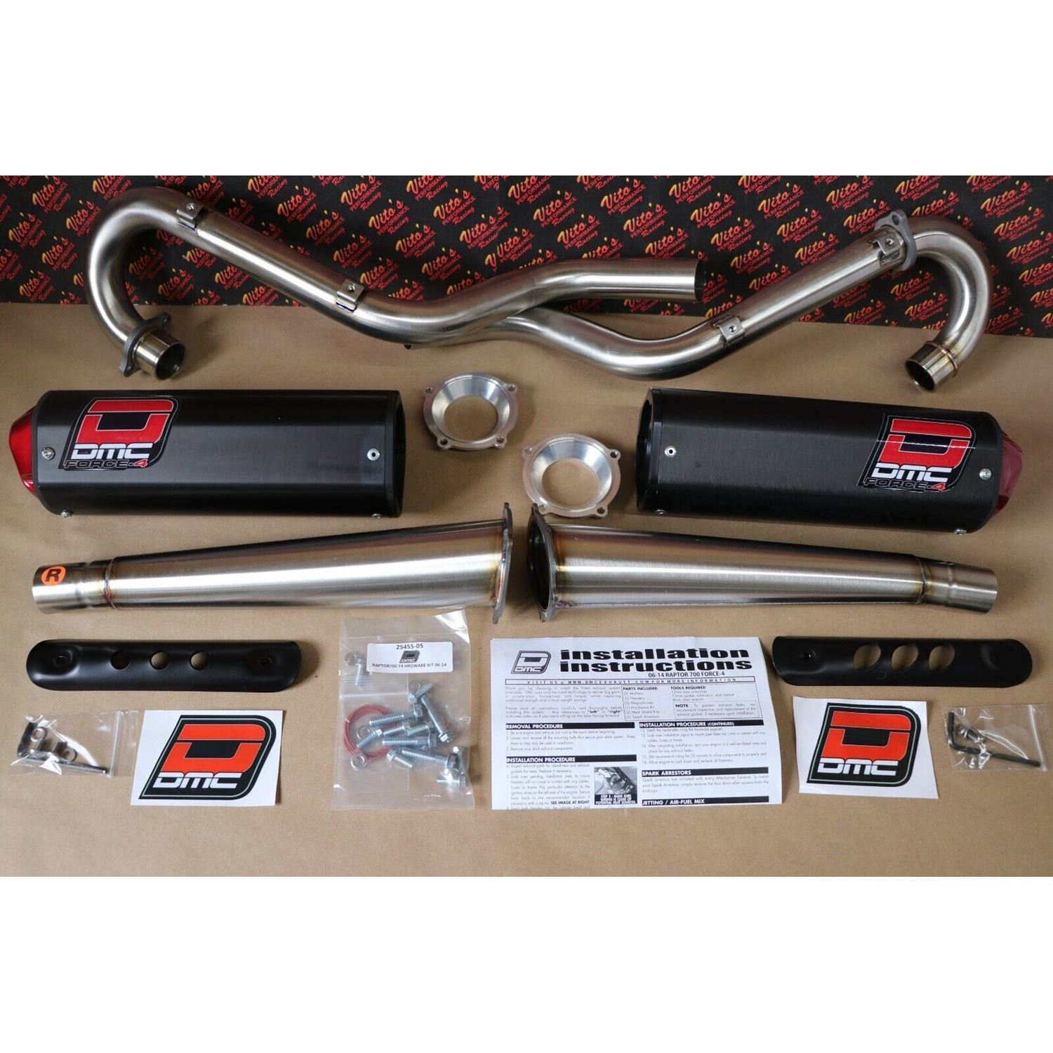 DMC Force-4 Twin Megaphone Comp dual Exhaust YAMAH