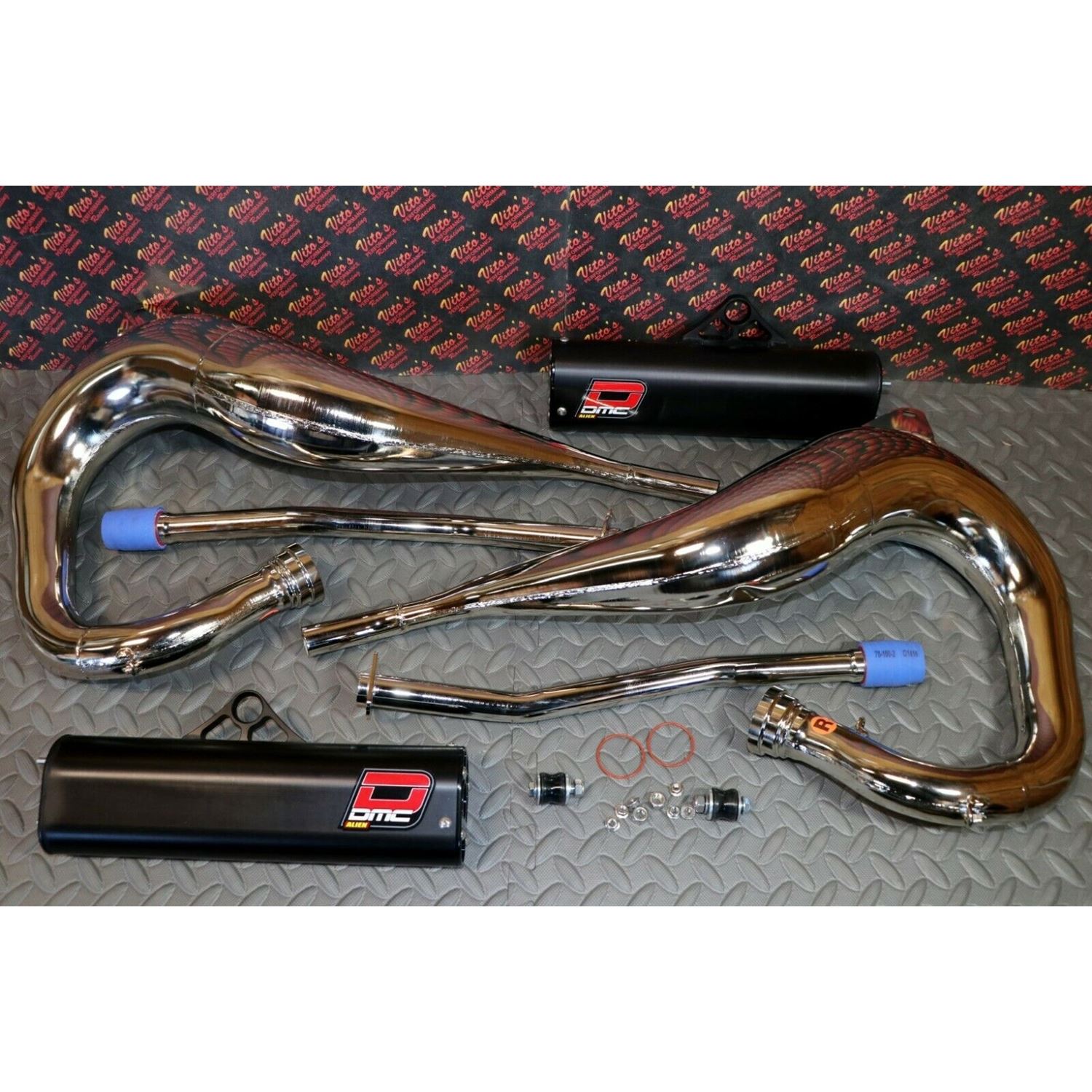 Yamaha Banshee CHROME DMC ALIEN pipes silencer 198