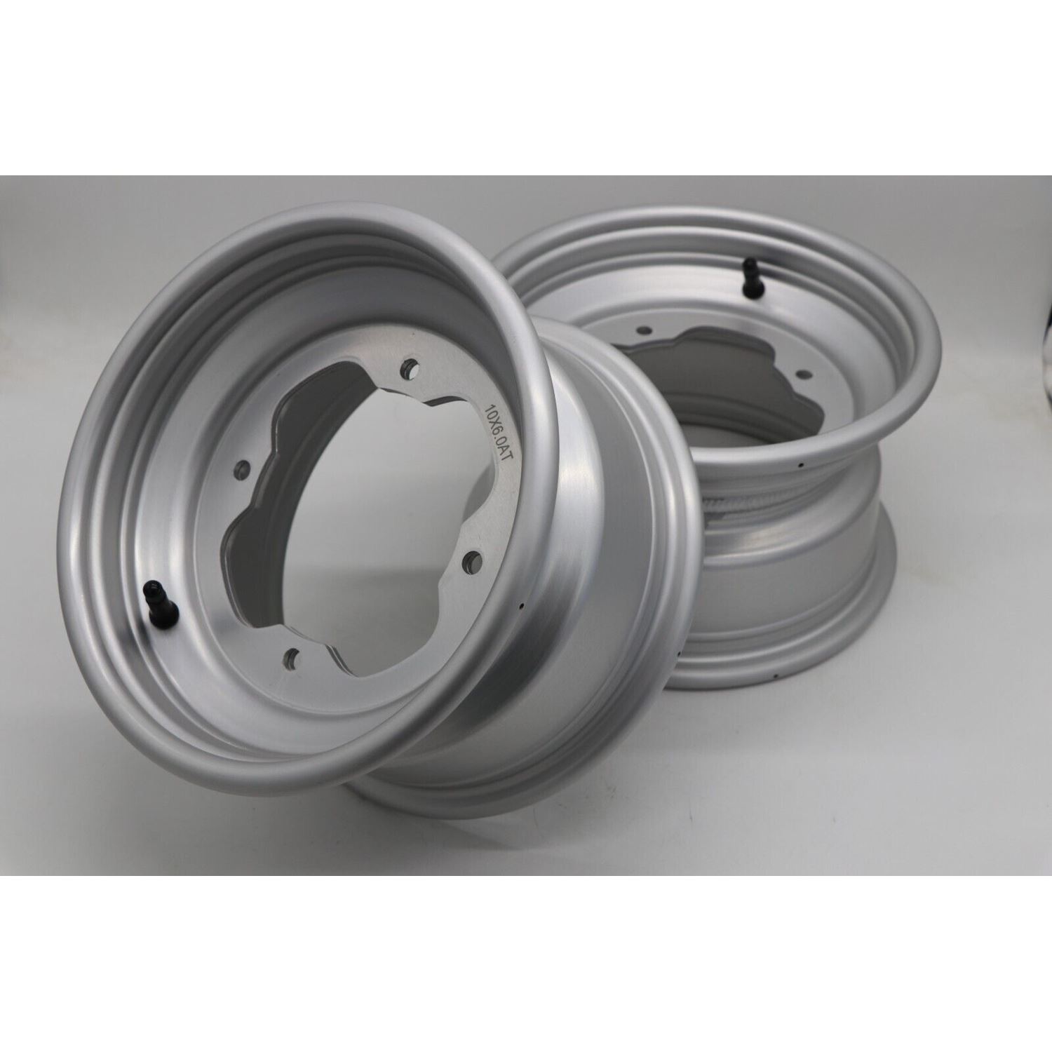 2 x 10" front aluminum wheels rims 4x156 Yama