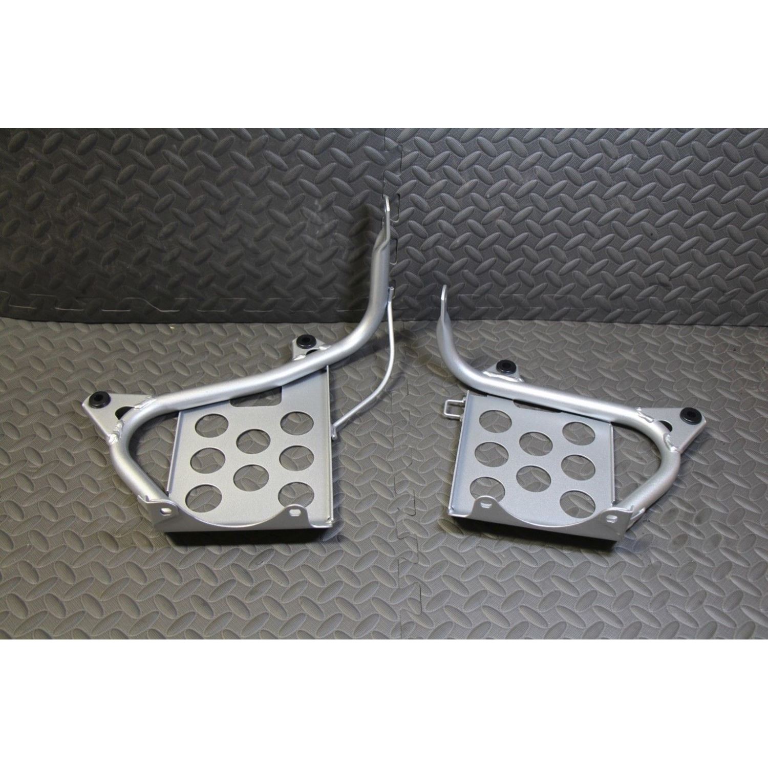 NEW Silver Heel Guards footrest stand Yamaha Bansh