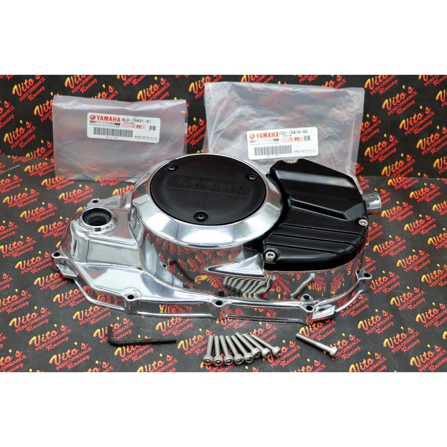 NEW POLISHED Banshee clutch engine cover OEM FACTO