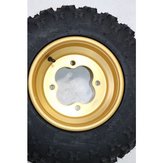 NEW 21x7x10 front tires + wheels rims HONDA 450r 400EX 300EX TRX250r GOLD 4