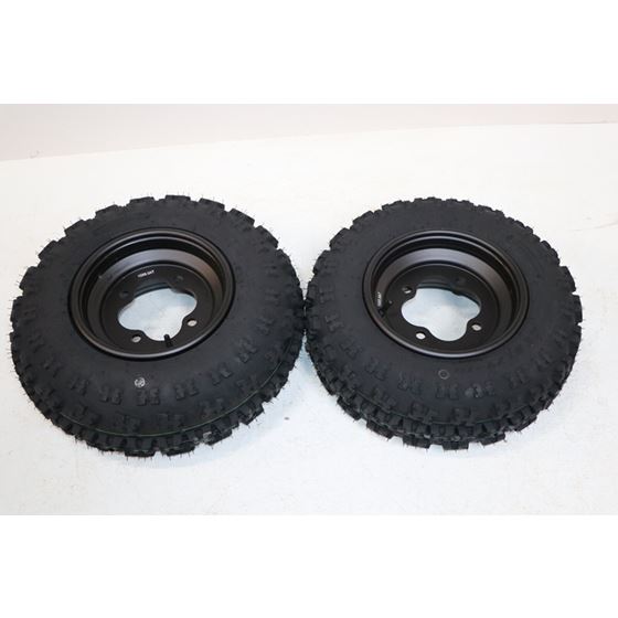 NEW 21x7x10 front tires + wheels rims HONDA 450r 400EX 300EX TRX250r BLACK 2