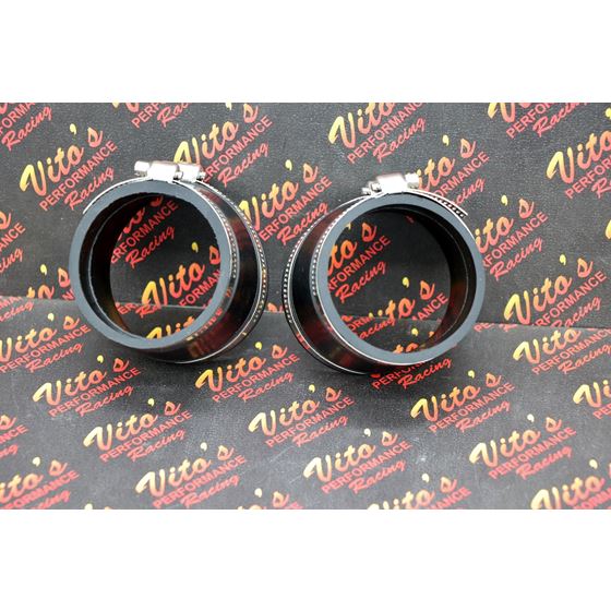 Vito's Banshee Carb Boots for airbox to larger 33mm 34mm 35mm carbs + 4 clamps 2