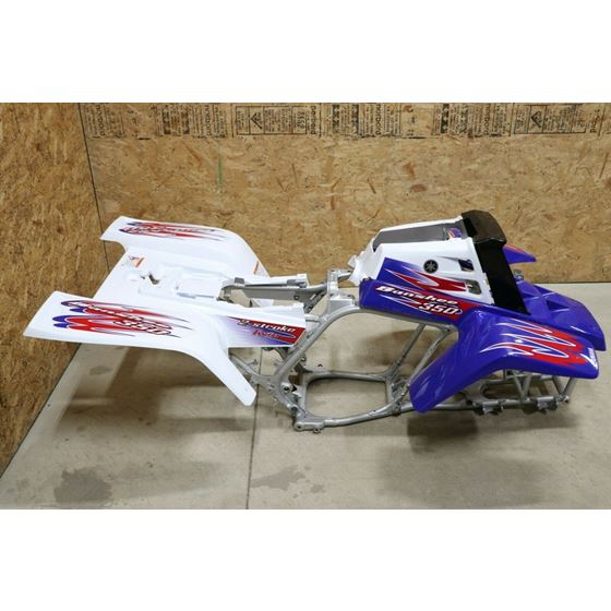 Yamaha Banshee fenders + gas tank plastic + grill + graphics RED WHITE BLUE 20104