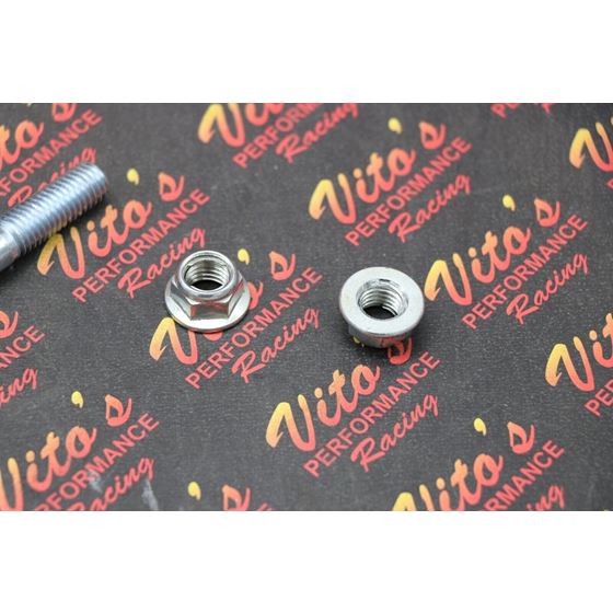 2 x Vito's Upper J-arm bolts left + lock nuts fits: Yamaha Banshee 1987-19902