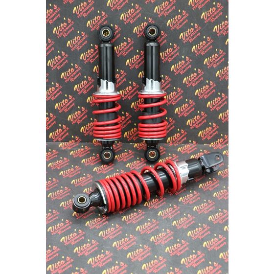 NEW SHOCKS Front + Rear Suzuki LT50 LT80 Quadrunner Quadsport 1983-2005 RED 2