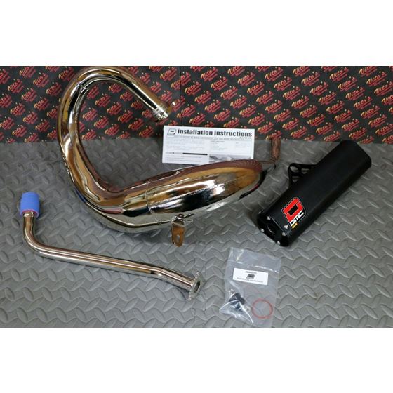 DMC Alien Yamaha Blaster aftermarket exhaust pipe + silencer CHROME PLATED
