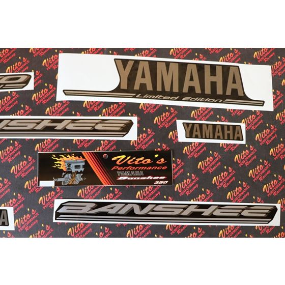 Vito's vinyl decal graphics kit 14MIL sticker Yamaha Banshee BLACK LIMITED 20042