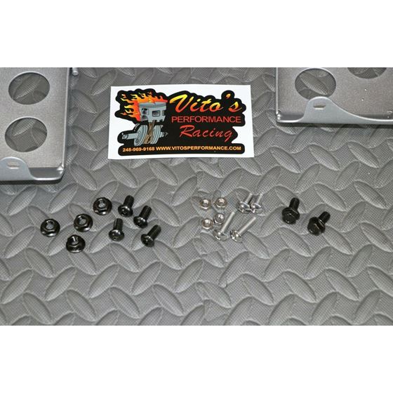 Black Heel Guards footrest Yamaha Banshee nerf bars plastics + HARDWARE BOLT KIT