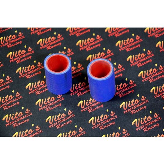 2 x Vito's Yamaha Banshee exhaust pipe clamps 1 1/8" Shearer CPI BLUE silicone